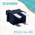 Botón rectangular de Soken Reset Switch PS23-16-2D 2 polos